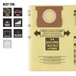 Craftsman 1 In. L X 9.5 In. W Wet/Dry Vac Filter Bag 5-8 Gal 2 Pc -Craftsman Shop 0820b26f 10b7 402f b045 db079d9c14ad