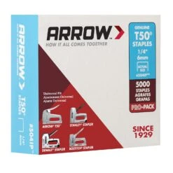 Arrow T50 3/8 In. W X 1/4 In. L 18 Ga. Flat Crown Heavy Duty Staples 5000 Pk -Craftsman Shop 0d97a146 ab9a 4516 8a9e 00779f9b33f2