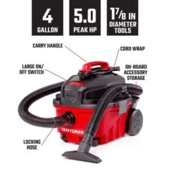 Craftsman 4 Gal Corded Wet/Dry Vacuum 120 V 5 HP -Craftsman Shop 0efc7f22 4f75 4bc0 9853 cf7ff68daac5