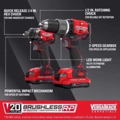 Craftsman V20 Brushless RP Cordless 2 Tool Combo Kit -Craftsman Shop 102eae4d 986a 4a8c 869b fd35f6a20a81