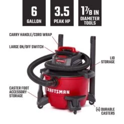Craftsman 6 Gal Corded Wet/Dry Vacuum 7.5 Amps 120 V 3.5 HP -Craftsman Shop 1a8170b9 8e01 4d95 89ac 92b2fd16db8c