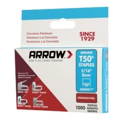 Arrow T50 3/8 In. W X 5/16 In. L 18 Ga. Flat Crown Heavy Duty Staples 1000 Pk 9 Arrow T50 3/8 In. W X 5/16 In. L 18 Ga. Flat Crown Heavy Duty Staples 1000 Pk -Craftsman Shop 1ef6ec77 ef15 4071 8531 c124b639b20a