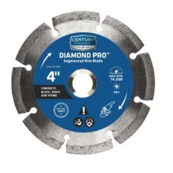 Century Drill & Tool 4 In. D X 44385 In. Diamond Segmented Rim Diamond Saw Blade 1 Pk