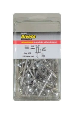 Surebonder 1/4 In. D X 3/8 In. Aluminum Rivets Silver 100 Pk
