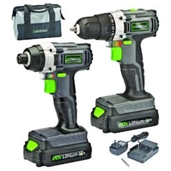 Genesis 20V Cordless 2 Tool Compact Drill And Impact Driver Kit