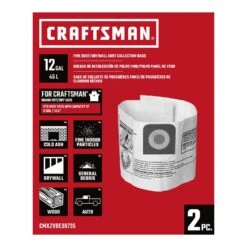 Craftsman 2 In. L X 11 In. W Wet/Dry Vac Dust Bag 12 Gal 2 Pc -Craftsman Shop 2bda39f4 1259 4d34 a132 21517e5d4cea