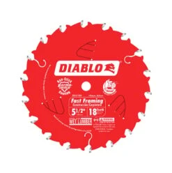Diablo 5-1/2 In. D X 10 Mm Fast Framing TiCo Hi-Density Carbide Trim Saw Blade 18 Teeth 1 Pk