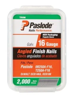 Paslode 2-1/2 In. 16 Ga. Angled Strip Galvanized Finish Nails 20 Deg 2,000 Pk
