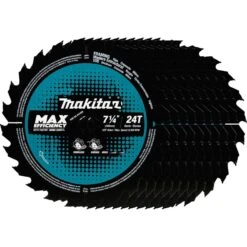 Makita 7-1/4 In. D X 5/8 In. Max Efficiency Carbide Tipped Circular Saw Blade 24 Teeth 10 Pk