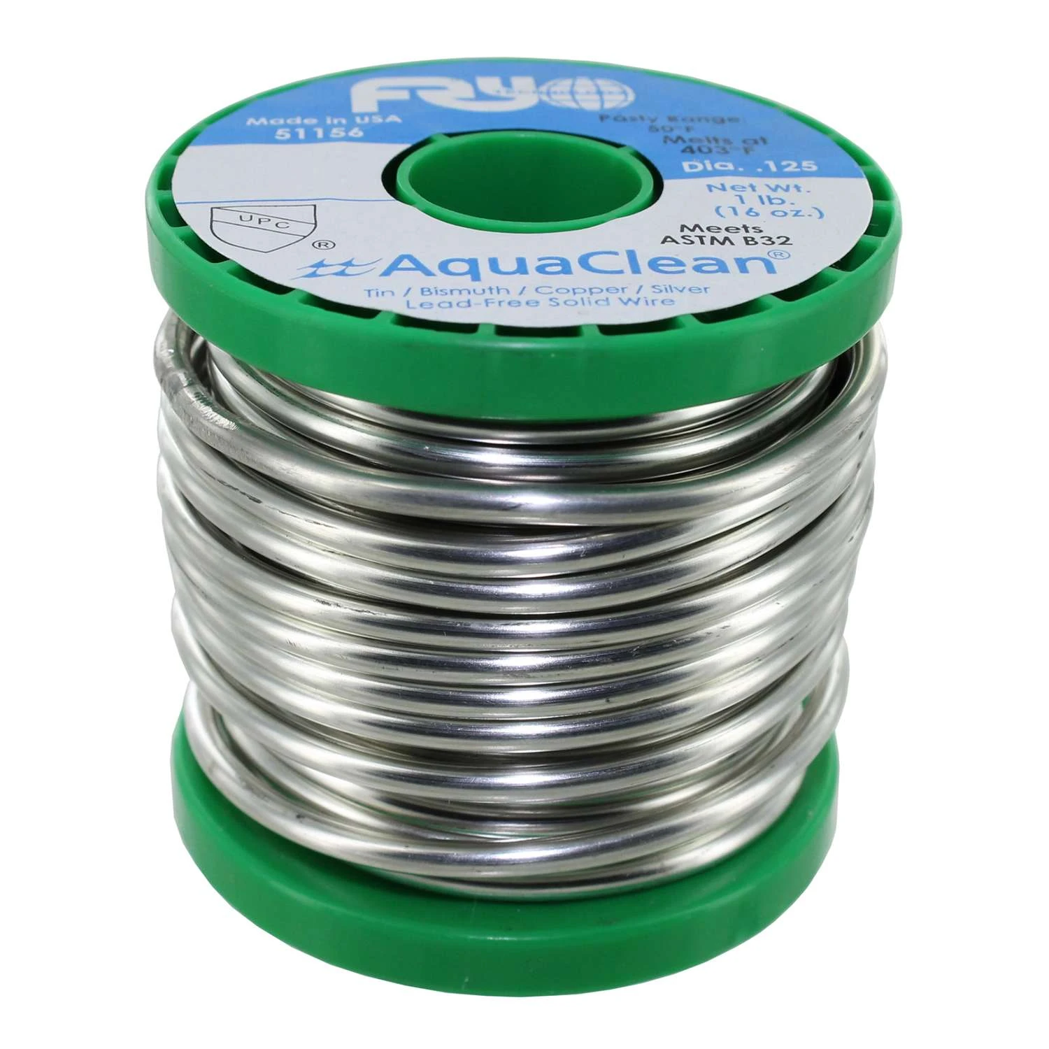 Alpha Fry AquaClean 16 Oz Lead-Free Solid Wire Solder 0.125 In. D Tin/Bismuth/Copper/Silver 1 Pc 1 Alpha Fry AquaClean 16 Oz Lead-Free Solid Wire Solder 0.125 In. D Tin/Bismuth/Copper/Silver 1 Pc