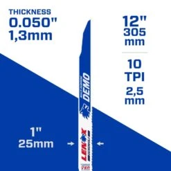 LENOX DEMOWOLF 12 In. Bi-Metal WAVE EDGE Reciprocating Saw Blade 10 TPI 5 Pk -Craftsman Shop 38d8a297 072e 442b ad09 b1142ce24abb