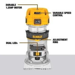 DeWalt 7 Amps 1.25 HP Corded Compact Router Tool Only -Craftsman Shop 3b91c2a6 222d 41b7 a1da 72d96889e52a
