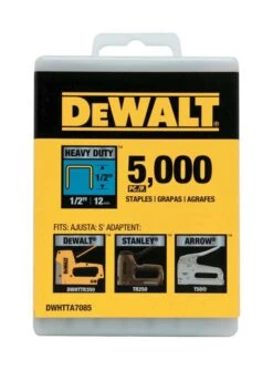 DeWalt T50 1/2 In. L Narrow Crown Heavy Duty Staples 5000 Pk