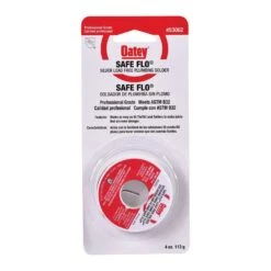 Oatey Safe-Flo 4 Oz Lead-Free Plumbing Wire Solder Silver-Bearing 50/50 1 Pc
