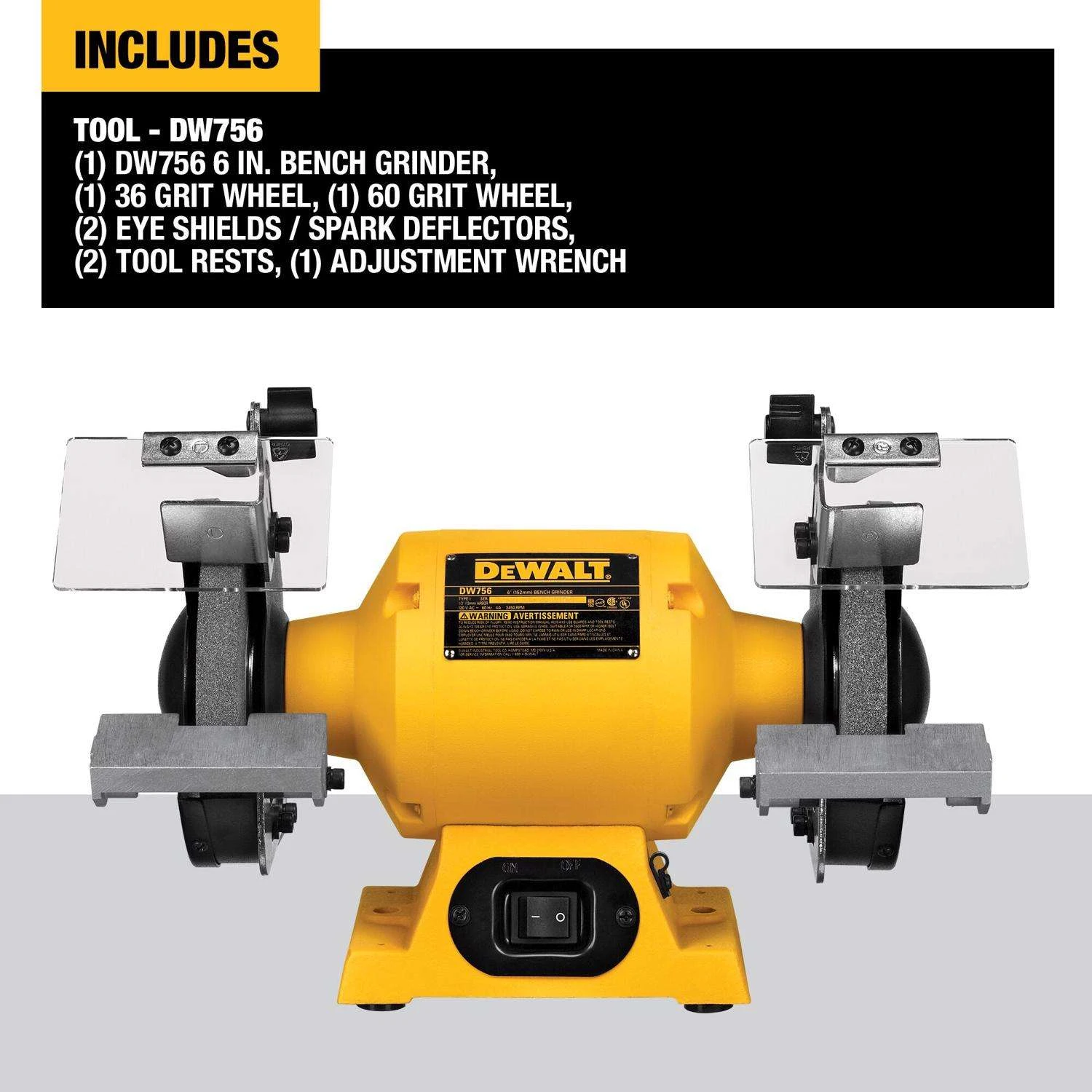 DeWalt 4 Amps 6 In. Bench Grinder 5/8 HP 2 DeWalt 4 Amps 6 In. Bench Grinder 5/8 HP - Image 2