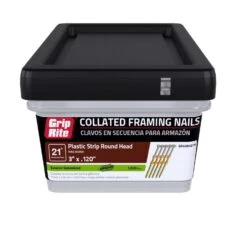 Grip-Rite 3 In. 11 Ga. Angled Strip Hot-Dip Galvanized Framing Nails 21 Deg 1000 Pk