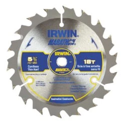 Irwin Marathon 5-3/8 In. D Carbide Circular Saw Blade 18 Teeth 1 Pk