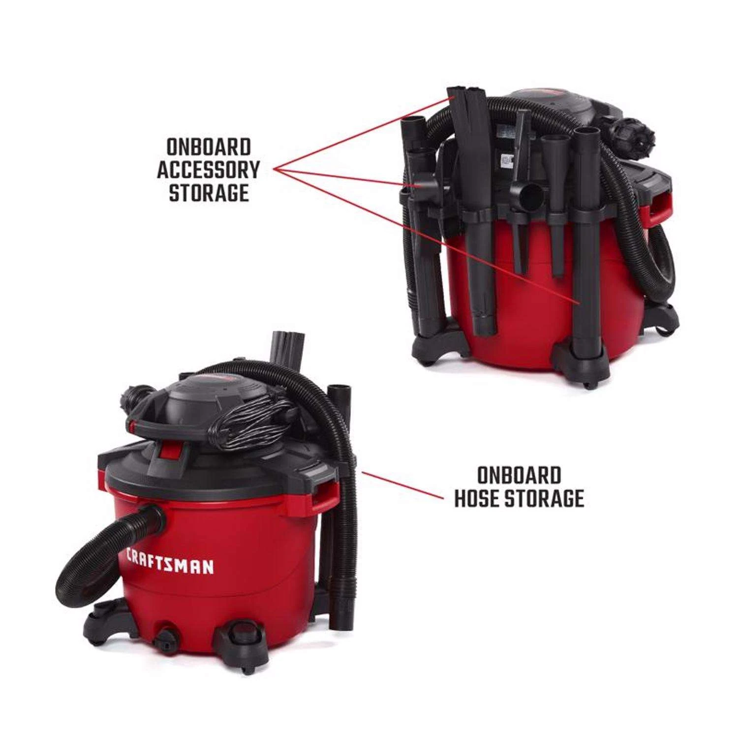 Craftsman 16 Gal Corded Wet/Dry Vacuum With Blower 12 Amps 120 V 6.5 HP 4 Craftsman 16 Gal Corded Wet/Dry Vacuum With Blower 12 Amps 120 V 6.5 HP - Image 4