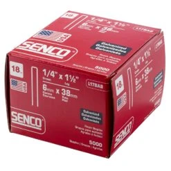 Senco 1/4 In. W X 1-1/2 In. L 18 Ga. Narrow Crown Finish Staples 5000 Pk -Craftsman Shop 54a4cb45 b567 483e 8600 773eb8a761c4