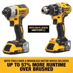 DeWalt 20V MAX Cordless Brushless 2 Tool Compact Drill And Impact Driver Kit -Craftsman Shop 556119fc 9587 46b7 8e93 7771f540c003