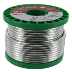 Alpha Fry 16 Oz Lead-Free Solid Wire Solder 0.125 In. D Tin/Antimony 95/5 1 Pc
