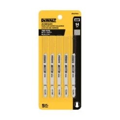 DeWalt 3 In. High Carbon Steel T-Shank Jig Saw Blade 14 TPI 5 Pk