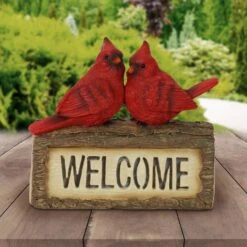 Exhart Resin Multi-color 7.5 In. Welcome Cardinal Garden Statue -Craftsman Shop 5db286bb a1f3 49f4 9ba5 7ff806aee34a