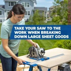 Kreg Rip-Cut Aluminum 30.88 In. L X 2.5 In. H X 8.75 In. W Saw Edge Guide Blue/Silver 1 Pc -Craftsman Shop 61111697 50c7 4f4f a1e1 6fcf95f215ae