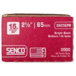 Senco 2-1/2 In. 15 Ga. Angled Strip Bright Finish Nails 34 Deg 3000 Pk -Craftsman Shop 647056b3 1545 4c5f a73d c6c98275381e