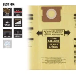 Craftsman 2 In. L X 9.5 In. W Wet/Dry Vac Filter Bag 10-14 Gal 2 Pc -Craftsman Shop 6ee23be3 89a8 427c 8f8d 7adde4d3f95a