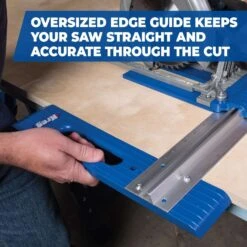 Kreg Rip-Cut Aluminum 30.88 In. L X 2.5 In. H X 8.75 In. W Saw Edge Guide Blue/Silver 1 Pc -Craftsman Shop 731c2fab bb01 4482 99ba 959e8a7ec07f