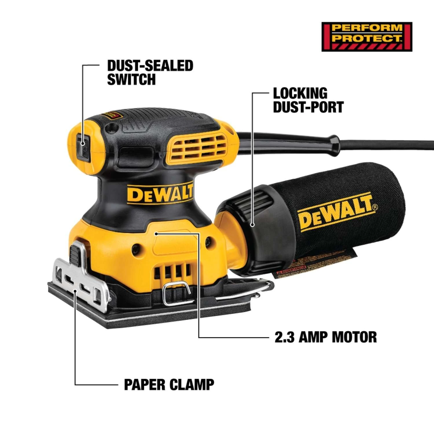 DeWalt 2.3 Amps Corded Palm Sander 2 DeWalt 2.3 Amps Corded Palm Sander - Image 2