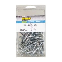 Surebonder 1/4 In. D X 3/8 In. Steel Rivets Silver 100 Pk