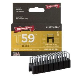 Arrow T59 1/4 In. W X 11/16 In. L Insulated Crown Cable Staples 300 Pk