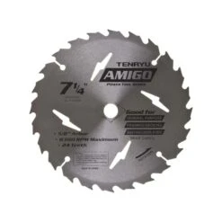 Tenryu Amigo 7-1/4 In. D X 5/8 In. Power Tool Tungsten Carbide Tipped Saw Blade 24 Teeth 1 Pc