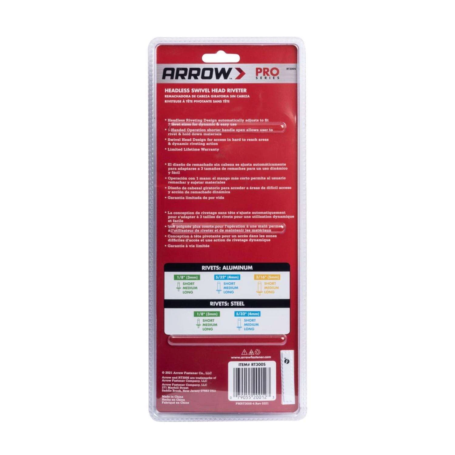 Arrow Metal Headless Rivet Tool Black/Red 1 Pc 6 Arrow Metal Headless Rivet Tool Black/Red 1 Pc - Image 6