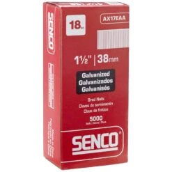 Senco 1-1/2 In. 18 Ga. Straight Strip Galvanized Brad Nails 5000 Pk