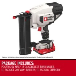 Porter Cable 18 Ga. Cordless Brad Nailer 20 V -Craftsman Shop 7c42ad32 da06 4610 a635 2042a91454eb