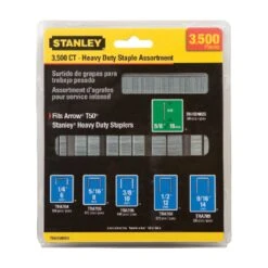 Stanley 27/64 In. W 18 Ga. Narrow Crown Heavy Duty Staple Assortment 3500 Pk