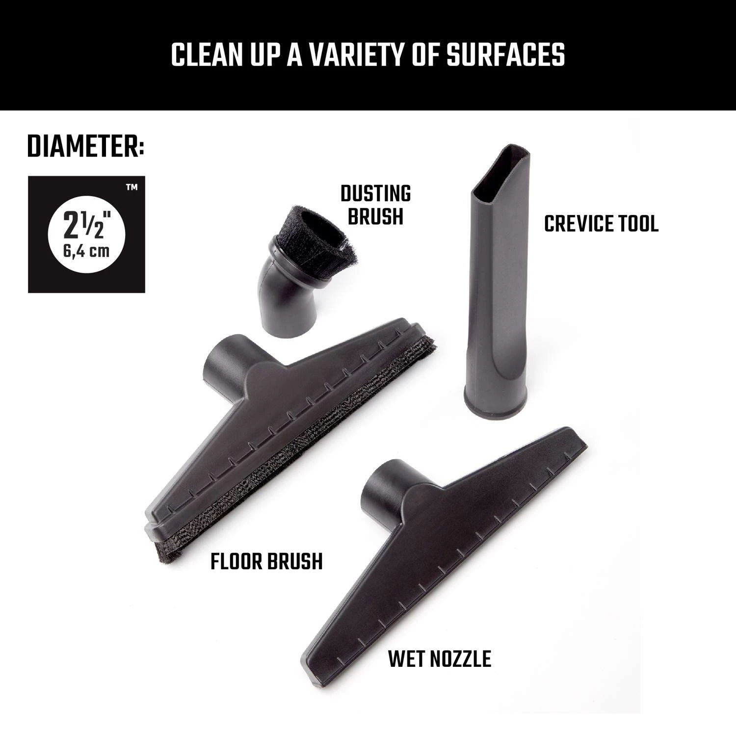 Craftsman 2-1/2 In. D Wet/Dry Vac Attachment 4 Pc 2 Craftsman 2-1/2 In. D Wet/Dry Vac Attachment 4 Pc - Image 2