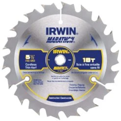 Irwin Marathon 5-1/2 In. D Carbide Circular Saw Blade 18 Teeth 1 Pk