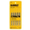 DeWalt 3 In. High Carbon Steel T-Shank Jig Saw Blade 12 TPI 5 Pk
