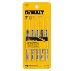 DeWalt 3 In. High Carbon Steel T-Shank Jig Saw Blade 12 TPI 5 Pk