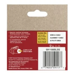 Arrow T59 5/16 In. W X 11/16 In. L Insulated Crown Cable Staples 300 Pk -Craftsman Shop 8938e36e 68e7 4356 bf29 e39eb454e535