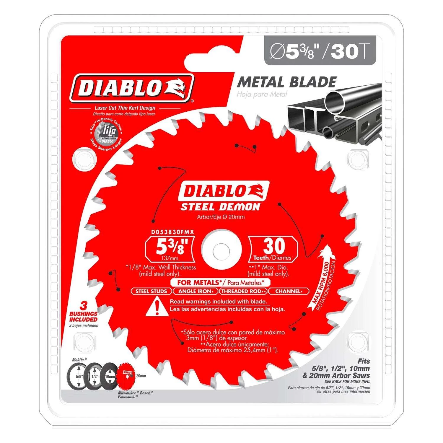 Diablo Steel Demon 5-3/8 In. D X 20 Mm TiCo Hi-Density Carbide Metal Saw Blade 30 Teeth 1 Pk 2 Diablo Steel Demon 5-3/8 In. D X 20 Mm TiCo Hi-Density Carbide Metal Saw Blade 30 Teeth 1 Pk - Image 2