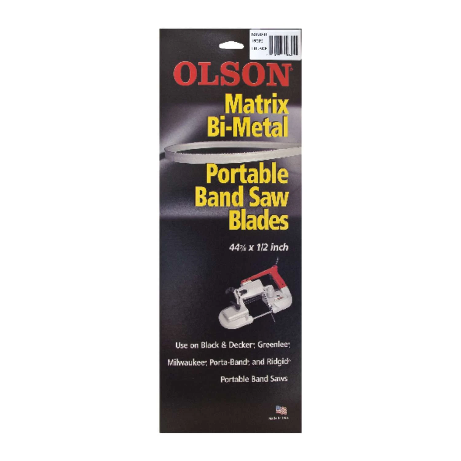 Olson 44.9 In. L X 0.5 In. W Bi-Metal Band Saw Blade 18 TPI Regular Teeth 1 Pk 1 Olson 44.9 In. L X 0.5 In. W Bi-Metal Band Saw Blade 18 TPI Regular Teeth 1 Pk