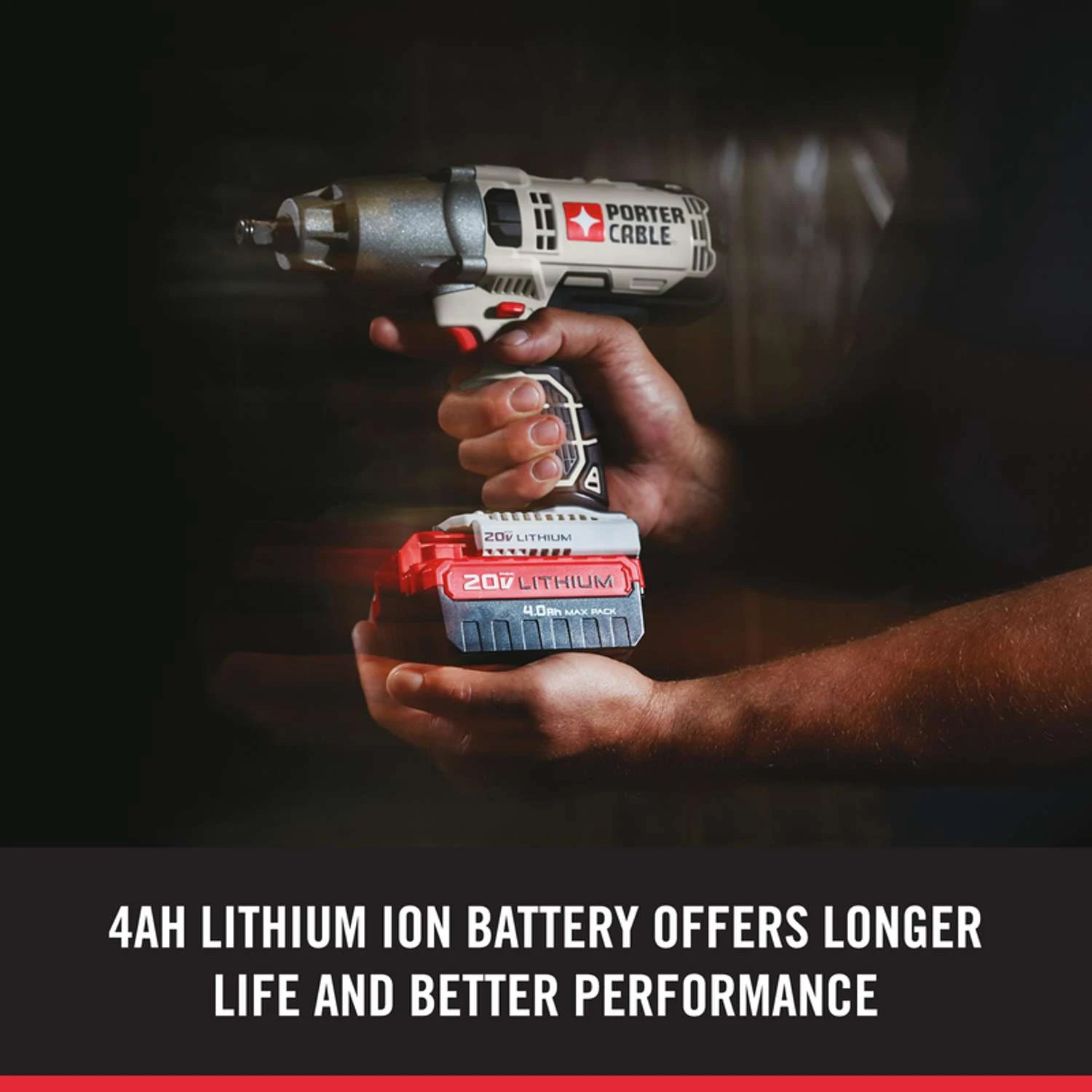 Porter Cable 20V 1/2 In. Cordless Brushed Impact Wrench Kit (Battery & Charger) 6 Porter Cable 20V 1/2 In. Cordless Brushed Impact Wrench Kit (Battery & Charger) - Image 6