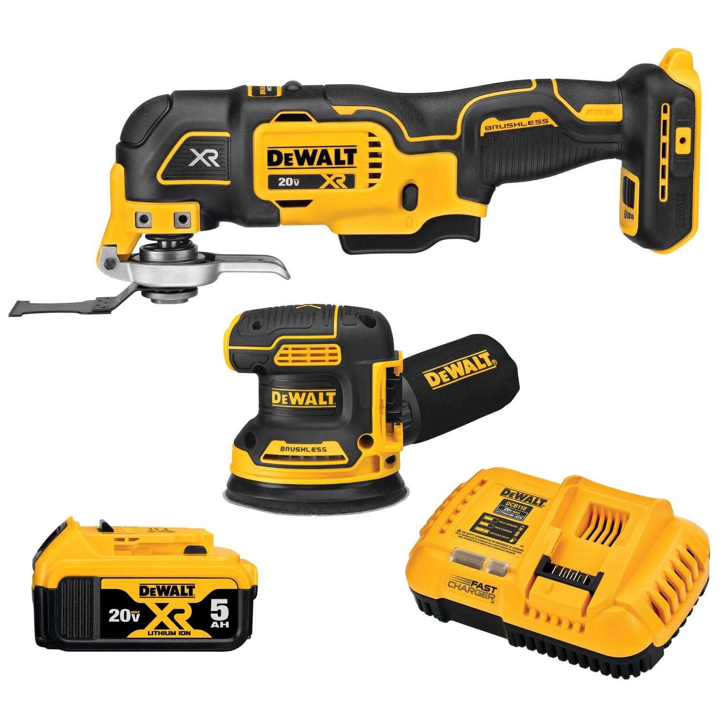 DeWalt 20V MAX XR Cordless Brushless 2 Tool Combo Kit 1 DeWalt 20V MAX XR Cordless Brushless 2 Tool Combo Kit