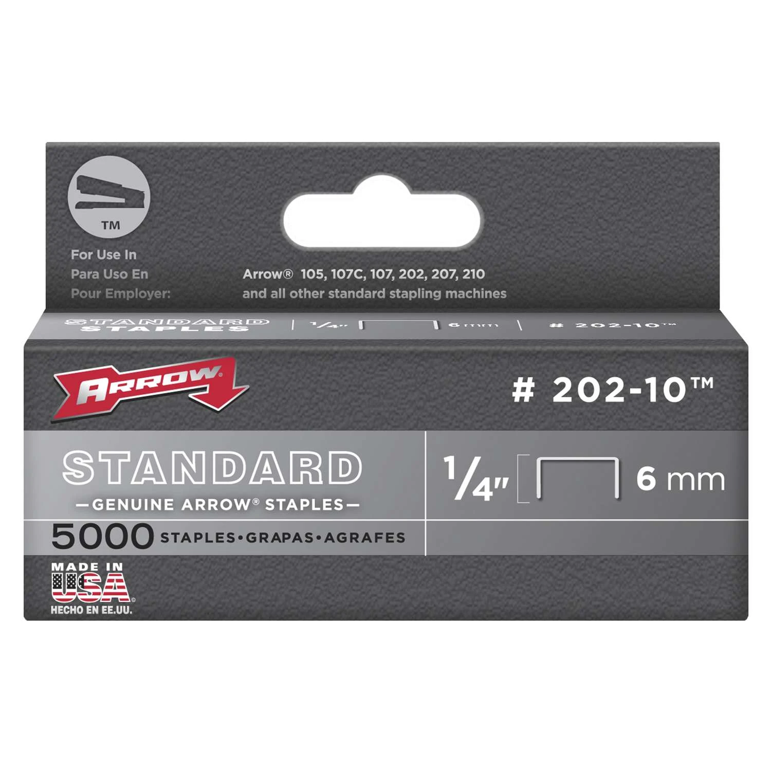 Arrow 1/2 In. W X 1/4 In. L 24 Ga. Wide Crown Standard Staples 5000 Pk 1 Arrow 1/2 In. W X 1/4 In. L 24 Ga. Wide Crown Standard Staples 5000 Pk