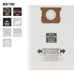 Craftsman 2 In. L X 10 In. W Wet/Dry Vac Filter Bag 10-14 Gal 3 Pc -Craftsman Shop 9158ae41 d258 42a1 b6ff 821af63e9946